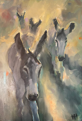 Heading Home to their Donkey Sanctuary - Thea Darlow.