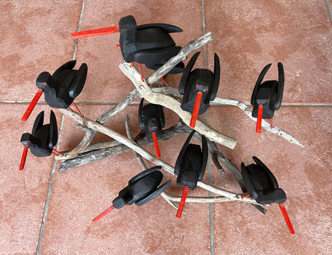 10 Black Oystercatchers on Driftwood - Daan Samuels